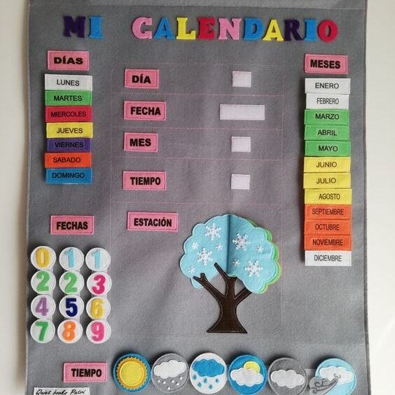 calendario habitos y rutinas fieltro ninos 1 - El poder de los calendario de rutinas para niños