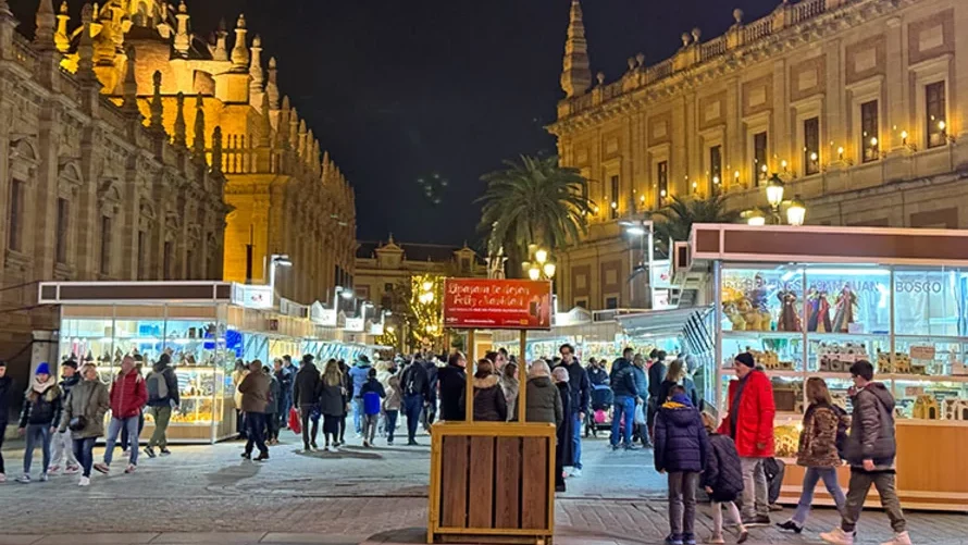 Feria del Belén en la Plaza del Triunfo