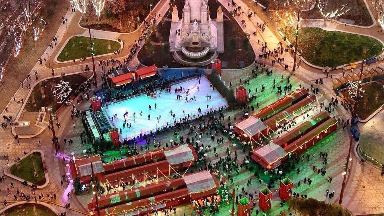 Mercado navideño en Plaza de España